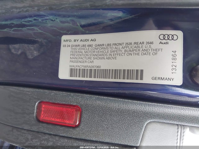 2024 AUDI A5 SPORTBACK WAUFACF56RA097060 Photo 8
