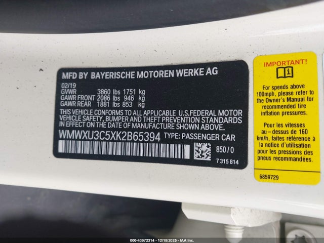 2019 MINI HARDTOP WMWXU3C5XK2B65394 Photo 8