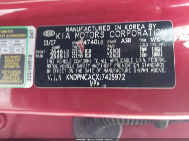 2018 KIA SPORTAGE KNDPNCACXJ7425972 Photo 8