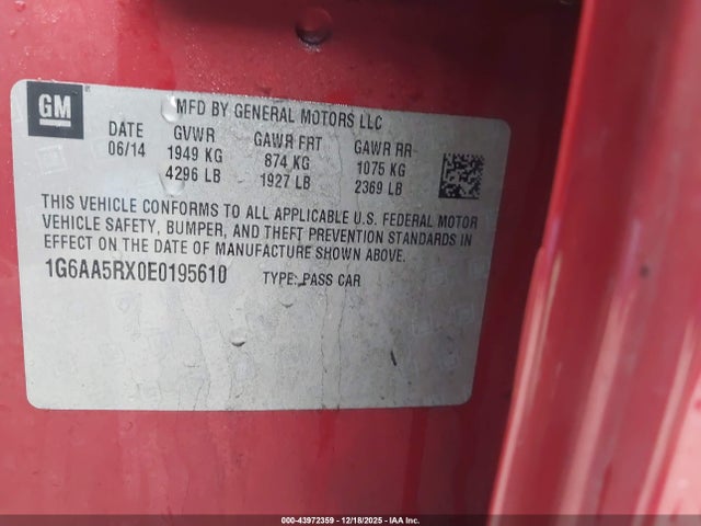 2014 CADILLAC ATS 1G6AA5RX0E0195610 Photo 8