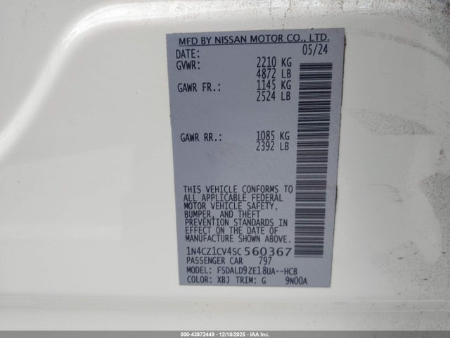 Nissan Leaf Sv Plus 2025 1N4CZ1CV4SC560367 Image 9