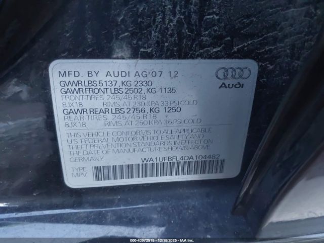 2013 AUDI ALLROAD WA1UFBFL4DA104482 Photo 8