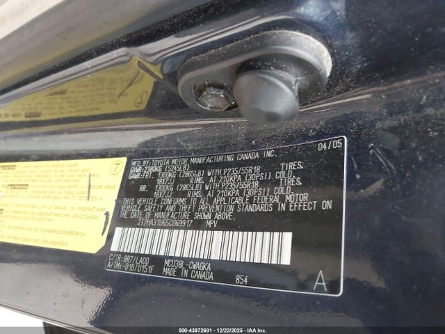 43972681 :رقم المزاد ، 2T2HA31U65C069917 vin ، 2005 Lexus Rx 330 مزاد بيع