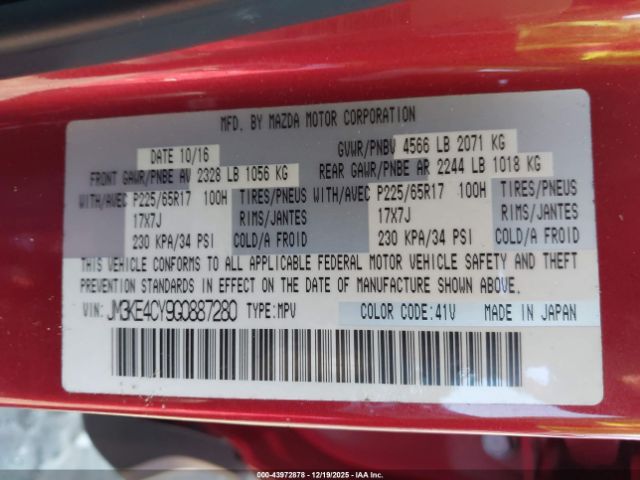 2016 MAZDA CX-5 JM3KE4CY9G0887280 Photo 8