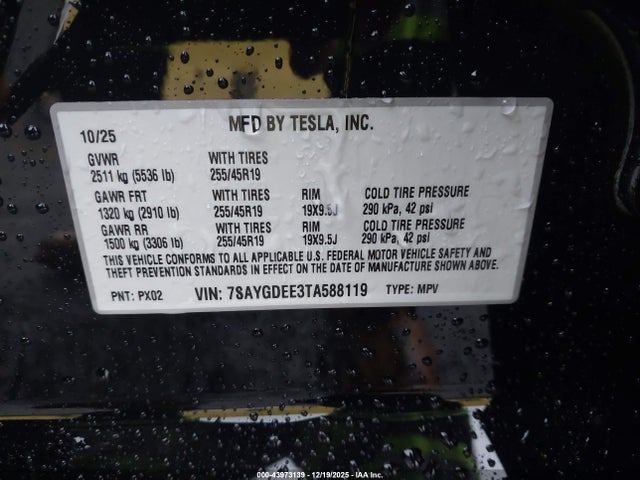 2026 TESLA MODEL Y 7SAYGDEE3TA588119 Photo 8