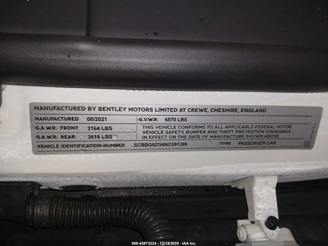 2022 BENTLEY FLYING SPUR SCBBG6ZG6NC091386 Photo 8