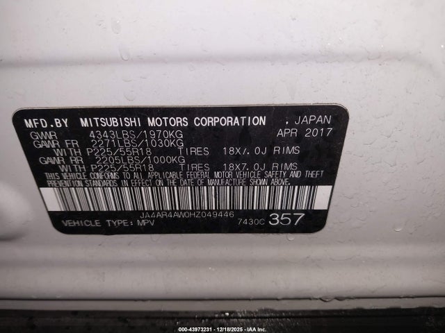 2017 MITSUBISHI OUTLANDER SPORT JA4AR4AW0HZ049446 Photo 8