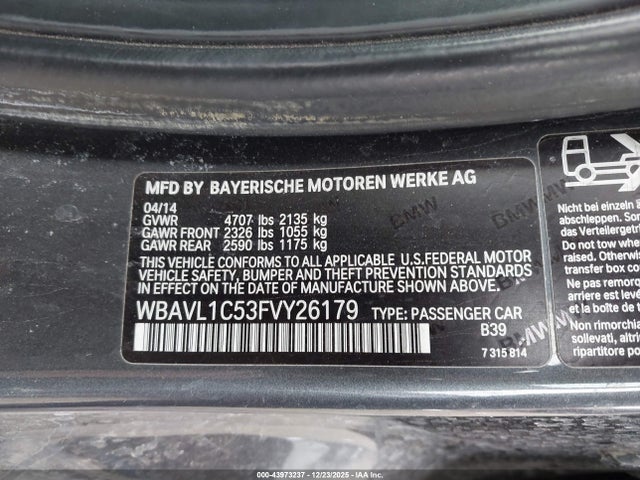 WBAVL1C53FVY26179 BMW X1 Xdrive28i