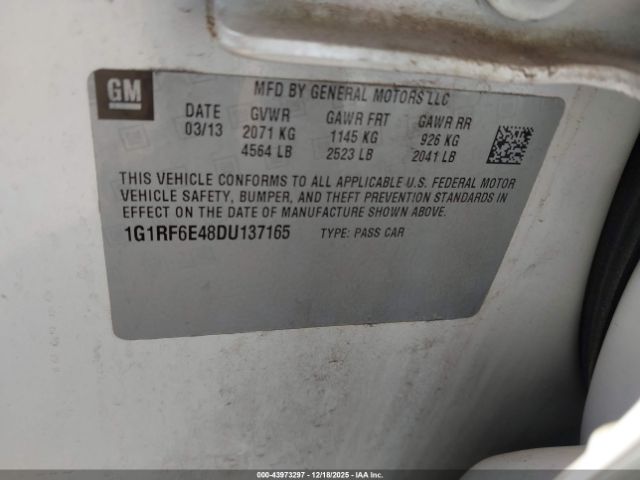 2013 CHEVROLET VOLT 1G1RF6E48DU137165 Photo 8