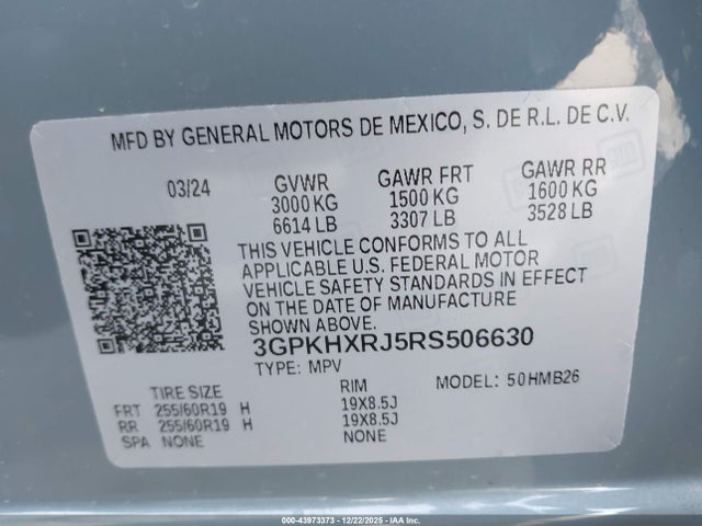 3GPKHXRJ5RS506630 Honda Prologue Touring