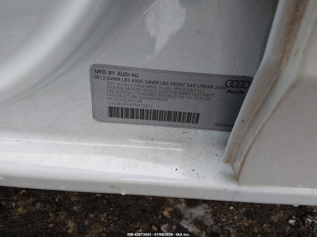 2013 AUDI A4 WAUBFAFLXDN012872 Photo 8