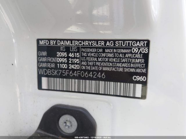 2004 MERCEDES-BENZ SL 500 WDBSK75F64F064246 Photo 8