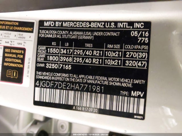 2017 MERCEDES-BENZ GLS 550 4JGDF7DE2HA771981 Photo 8