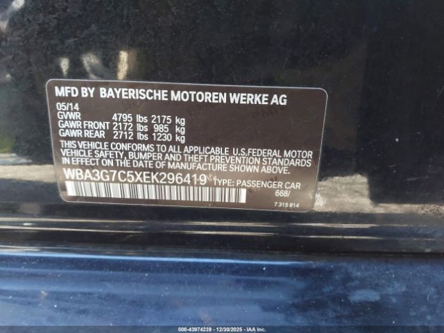 2014 BMW 328I WBA3G7C5XEK296419 Photo 8