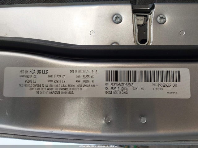 2015 DODGE CHARGER 2C3CDXBG7FH826681 Photo 8