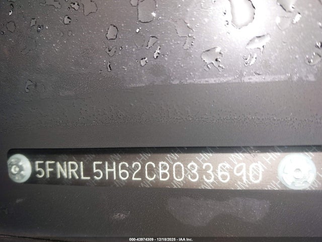 Auction sale of the 2012 Honda Odyssey Ex-l, vin: 5FNRL5H62CB033690, lot number: 43974309