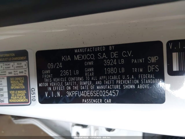 KIA K4 Ex 2025 3KPFU4DE6SE025457 Image 9