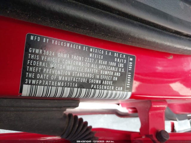 3VWFP7ATXEM611114 Volkswagen Beetle 2.5l Entry