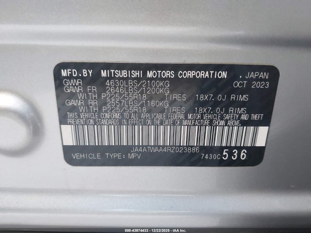 2024 MITSUBISHI ECLIPSE CROSS JA4ATWAA4RZ023886 Photo 8