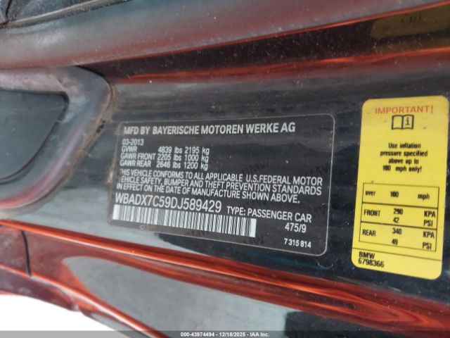 2013 BMW 335I WBADX7C59DJ589429 Photo 8