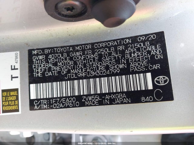 Toyota Prius Xle Awd-e 2021 JTDL9MFU3M3024799 Image 9
