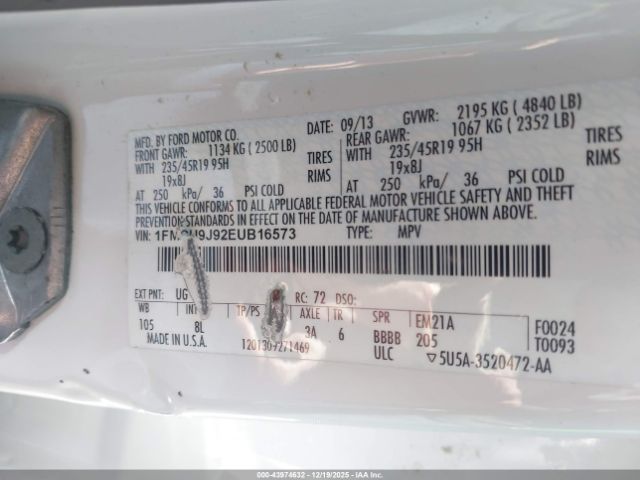 2014 FORD ESCAPE 1FMCU9J92EUB16573 Photo 8