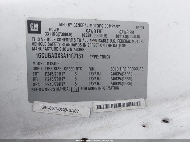2010 CHEVROLET EXPRESS 1500 1GCUGADX3A1107131 Photo 8