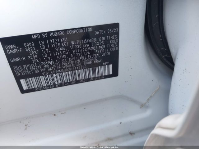 2023 SUBARU ASCENT 4S4WMASDXP3447380 Photo 8