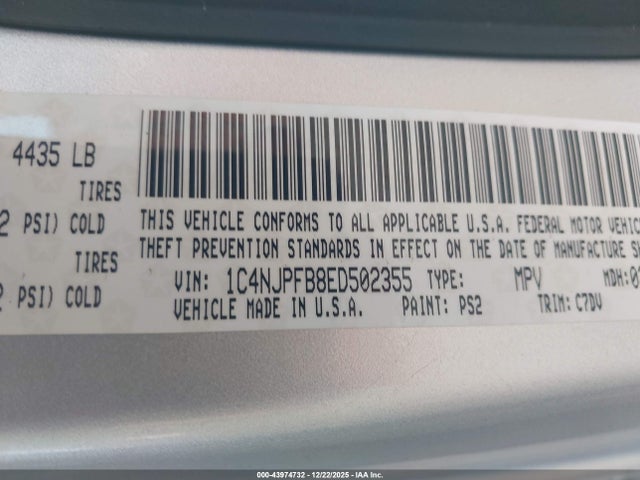 Jeep Patriot Latitude 2014 1C4NJPFB8ED502355 Image 9