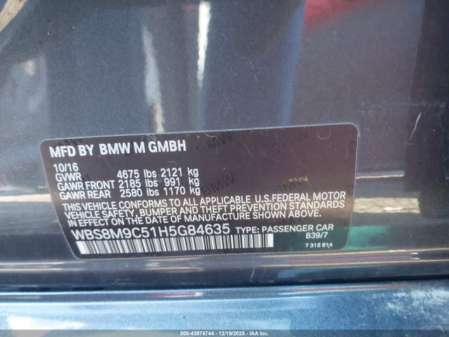 2017 BMW M3 WBS8M9C51H5G84635 Photo 8