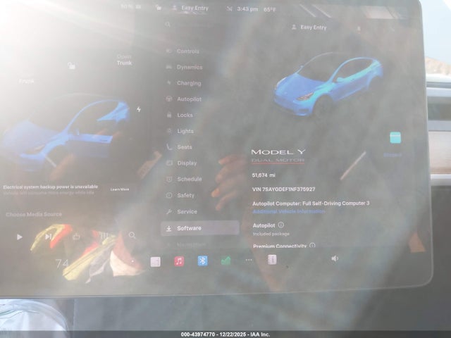 2022 TESLA MODEL Y 7SAYGDEF1NF375927 Photo 6