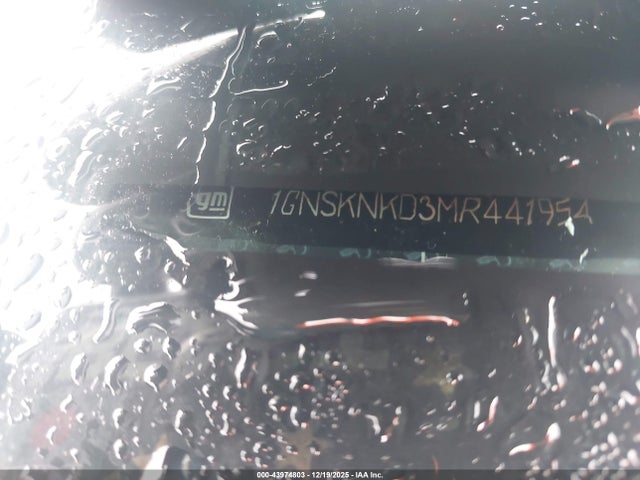 Auction sale of the 2021 Chevrolet Tahoe 4wd Lt, vin: 1GNSKNKD3MR441954, lot number: 43974803