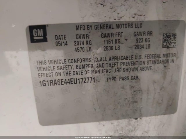 2014 CHEVROLET VOLT 1G1RA6E44EU172771 Photo 8