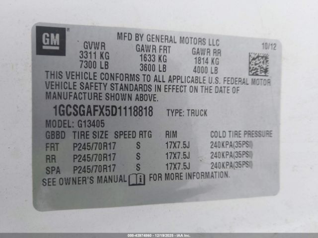 2013 CHEVROLET EXPRESS 1500 1GCSGAFX5D1118818 Photo 8