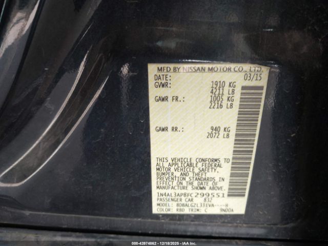 2015 NISSAN ALTIMA 1N4AL3AP8FC299551 Photo 8