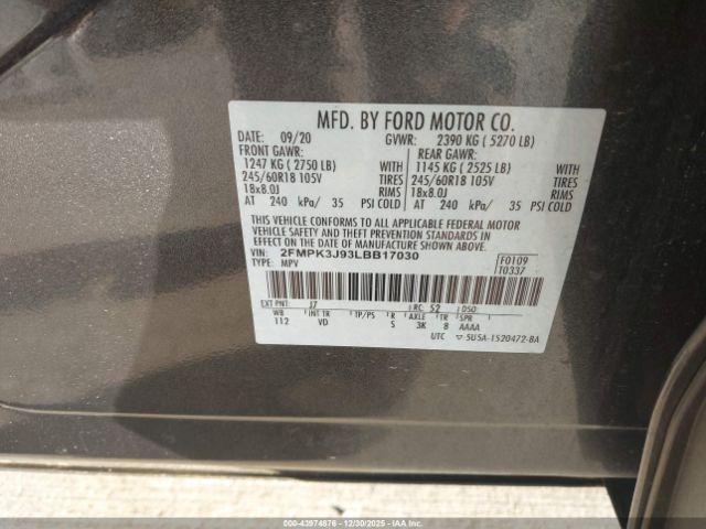 2020 FORD EDGE 2FMPK3J93LBB17030 Photo 8