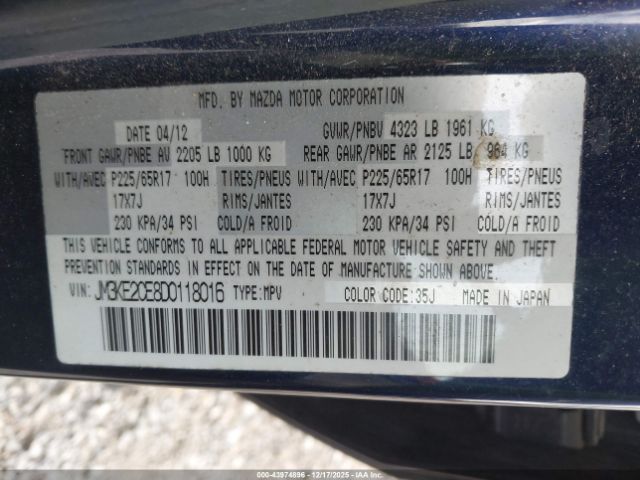 2013 MAZDA CX-5 JM3KE2CE8D0118016 Photo 8