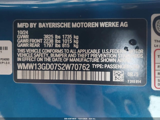 2025 MINI HARDTOP WMW13GD07S2W70762 Photo 8