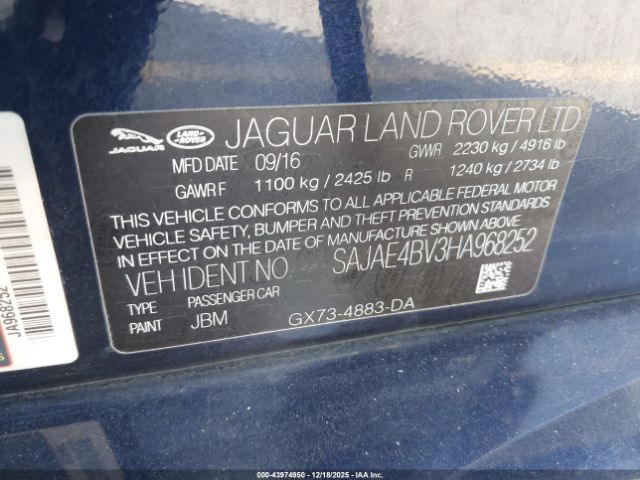 2017 JAGUAR XE SAJAE4BV3HA968252 Photo 8