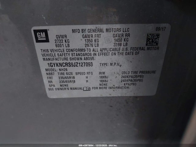 2018 CADILLAC XT5 1GYKNCRS9JZ127093 Photo 8