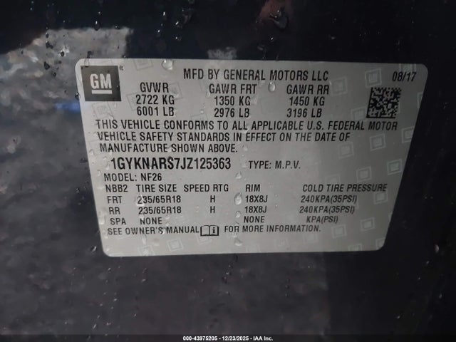 2018 CADILLAC XT5 1GYKNARS7JZ125363 Photo 8