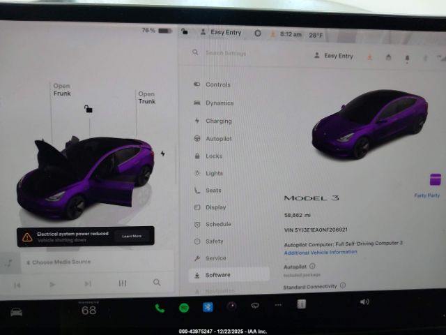 2022 TESLA MODEL 3 5YJ3E1EA0NF206921 Photo 6