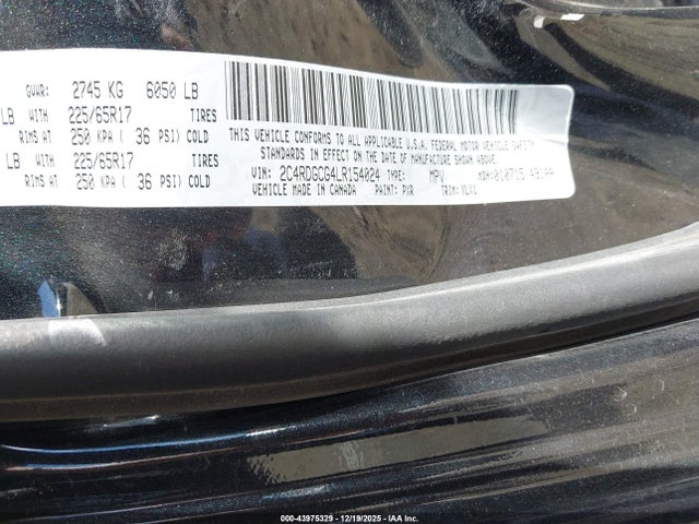 2C4RDGCG4LR154024 Dodge Grand Caravan Sxt
