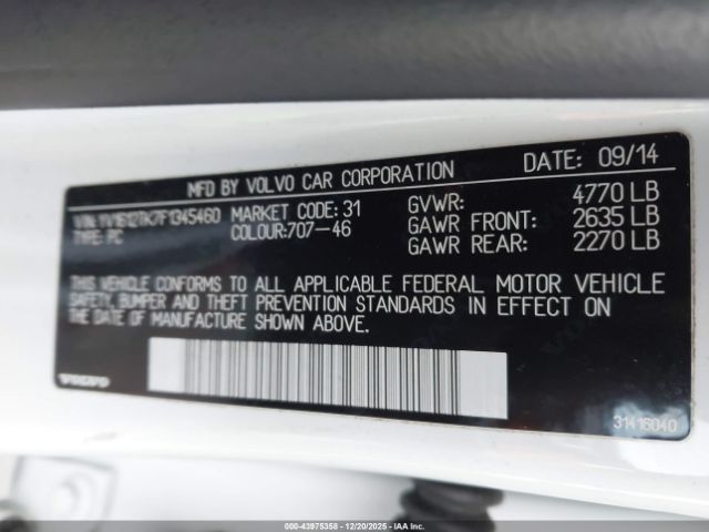 2015 VOLVO S60 YV1612TK7F1345460 Photo 8