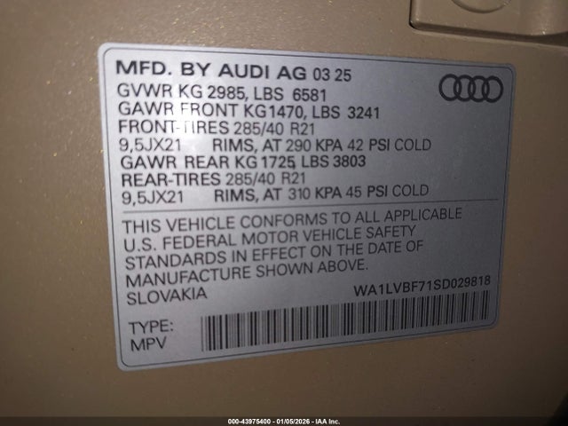 2025 AUDI Q7 WA1LVBF71SD029818 Photo 8