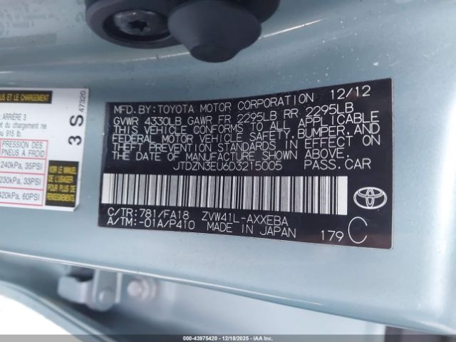 2013 TOYOTA PRIUS V JTDZN3EU6D3215005 Photo 8