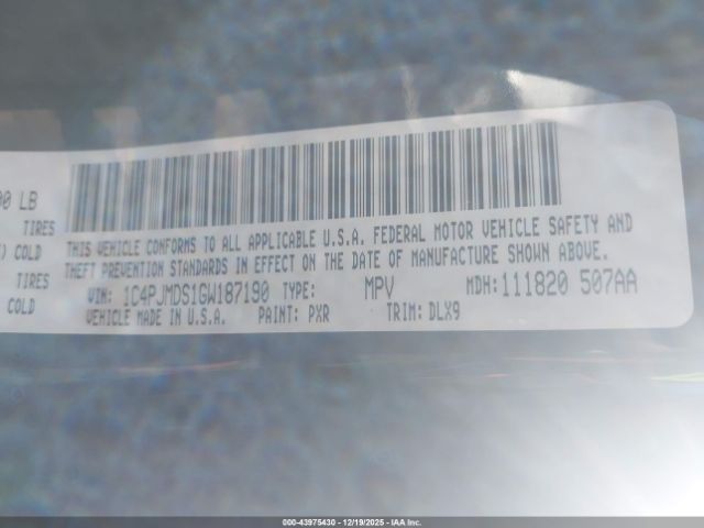 2016 JEEP CHEROKEE 1C4PJMDS1GW187190 Photo 8