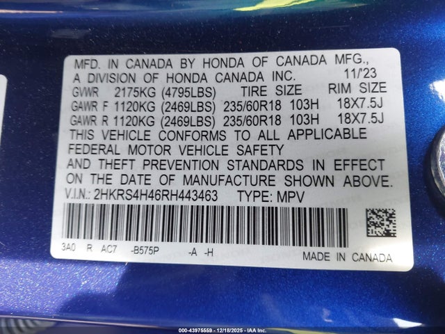 2024 HONDA CR-V 2HKRS4H46RH443463 Photo 8