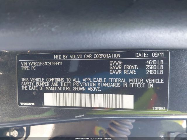 2012 VOLVO S60 YV1622FS1C2099911 Photo 8