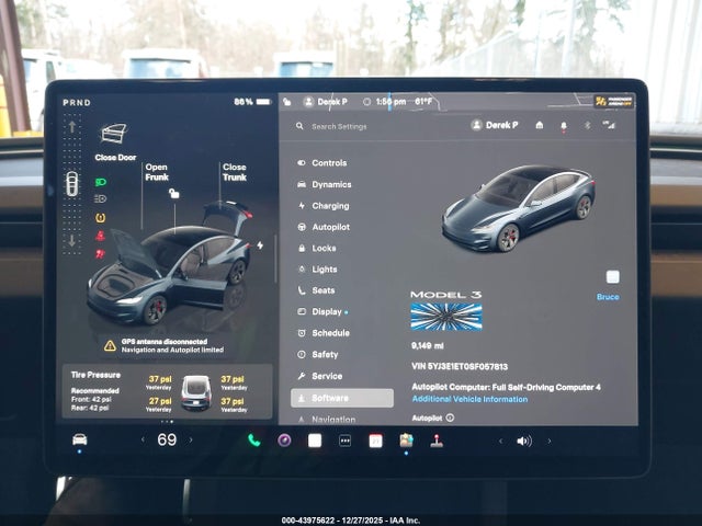 2025 TESLA MODEL 3 5YJ3E1ET0SF057813 Photo 6